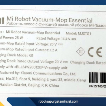 mi Robot Süpürge mop Essential Bataryası